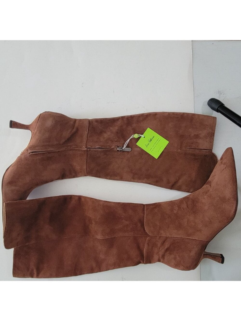 NEW Sam Edelman Taylin Knee High Boots Kitten Heel Minimalist Suede Womens 9 - Picture 3 of 10